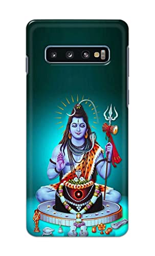 Image of Printed Hard Back Cover Case for Samsung Galaxy S10 Plus | Samsung S10+ Back Cover (Lord Shiva) -1803