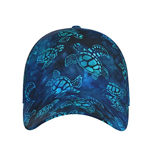 Baseball Cap Adjustable Dad Hats Blue Sea Turtle Fashionable Casual Sun Sport For Men Hats #TOP1