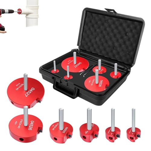 pipe cure pvc,pipe cure pvc plomberie coffret,Lot de 6 alésoirs Reamer,ebavureur,outil d'alésage filetage tuyaux d'eau avec arêtes coupe double face-6PCS