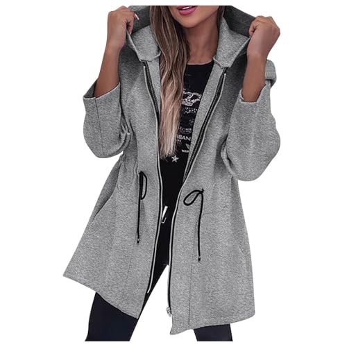 Amazon.com: Womens Zip Up Hoodies Open Front Drawstring Waist