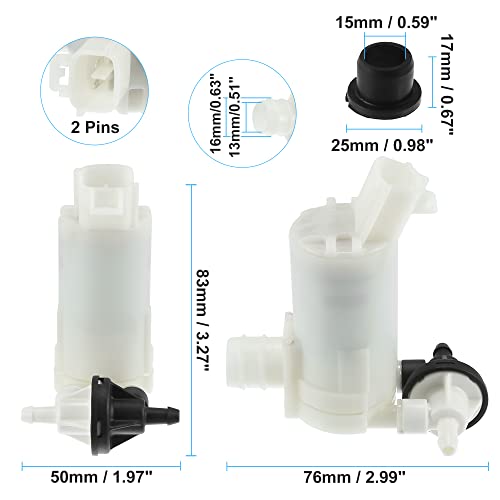 Acropix Windshield Washer Motor Pump Fit For Honda Crv 5-Door - Pack Of 1 Pcs White #TOP5