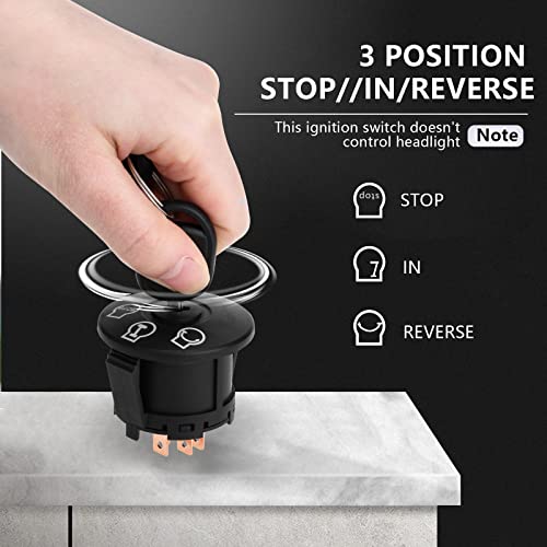 Tecreddy Ignition Switch 3 Position With Key For Cub Cadet, Troy-Bilt, Mtd, Craftsman, Husqvarna, Delta, Jd Riding Lawn Mower 925-04228, 725-04228 #TOP1