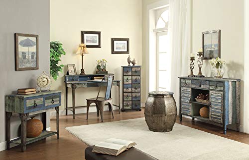 Powell Furniture Calypso Desk, Wood With Multi Color Accents, , 46.75 X 37 X 23.13 #TOP1