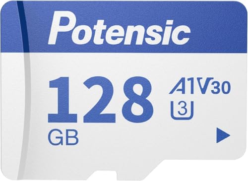 Potensic Tarjeta de memoria original Atom 2, Atom, SE y LT, A1, U3, hasta 100 MB/s de velocidad de lectura, 128 GB