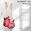 Best Epiphone Electric Guitar : Top 5 Review and Buyer’s Guide 42 WINZZ EGM100 30 Inches Real Kids Electric Guitar with Beginner Kit, Right Handed (Gradient Pink) #5