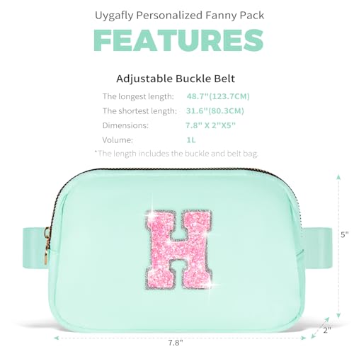 Image of Uygafly Gift for Teen Girls Kids Daughter Her - Birthday Gifts for 3 4 5 6 7 8 9 10 11 12 13 Year Old Girls,Fanny Pack Crossbody Bag Purse Belt Bag Cute Trendy Stuff | Green,H
