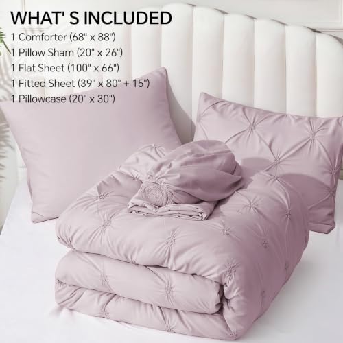 Image of BEDELITE Twin XL Comforter Set Light Purple,Lightweight & Soft Comforter