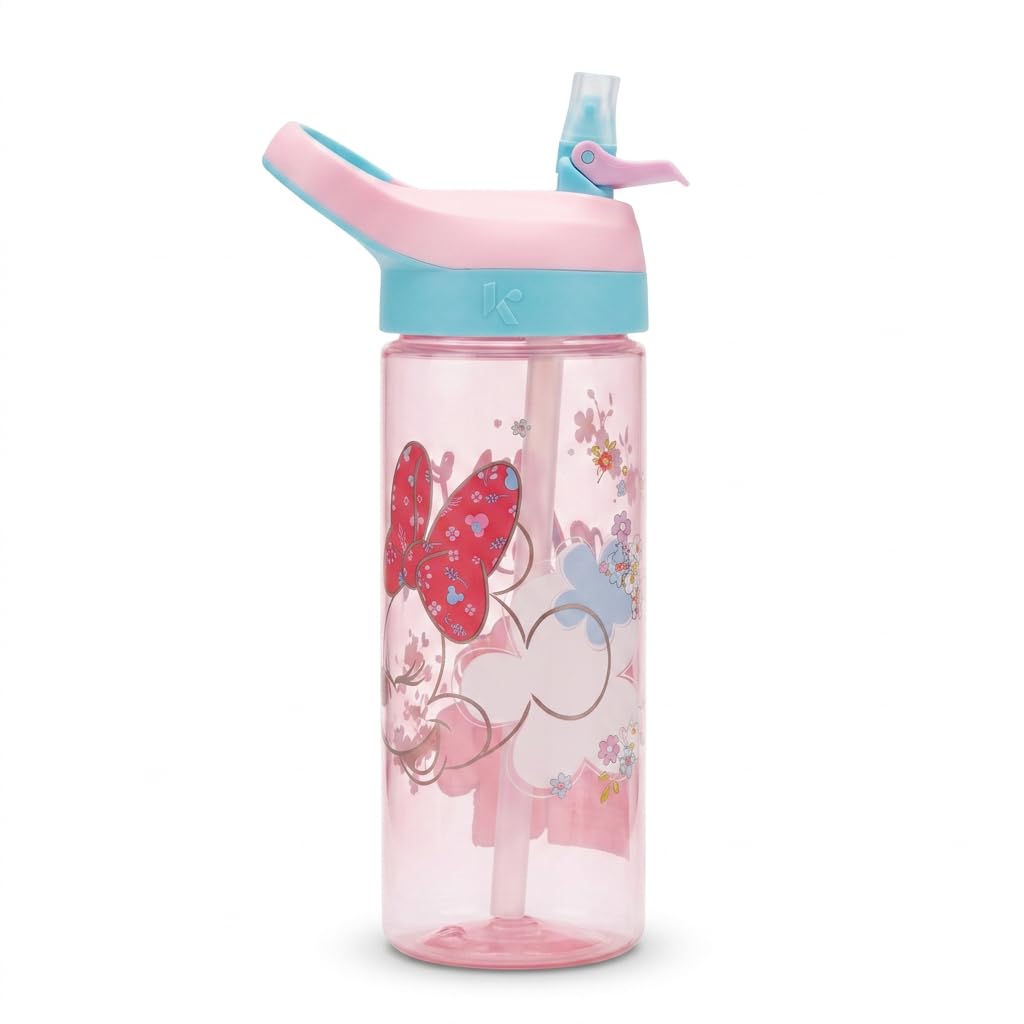 HOX Minnie Mouse Kids Water Bottle 600ml with Flip Spout