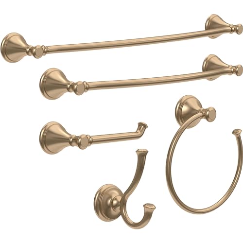 Delta Single Post Toilet Paper Holder | Champagne Bronze | Wall Mount | Cassidy Bathroom Accessories - image 3
