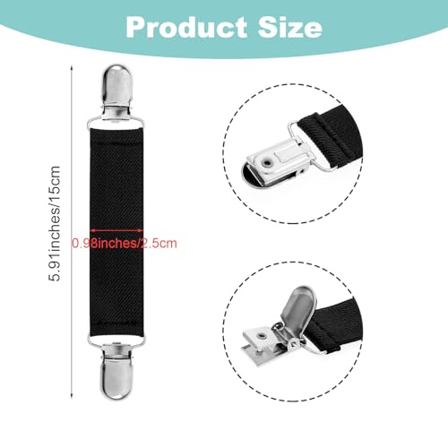 Winter Mitten Clips 6pcs Elastic Nylon Stainless Steel Gloves Clip for Kids Adults Dress Cinch Sweater Cardigan Shawl2