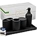 Acolyne® Premium 5-teiliges Badezimmer Set aus [Hochwertigem Harz] als Bad Accessoires | Seifenspender Set für Badezimmer, Hotel, Unternehmen, SPA | Badezimmer Accessoires | Bad Set | Bad Zubehör