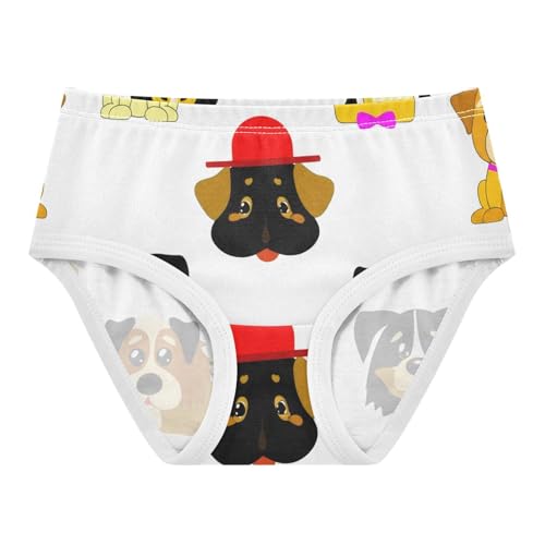 Cute Cartoon Dogs White Little Girl Panties Toddler Underwear Custom Cotton Stylish Briefs Underpants 2t
