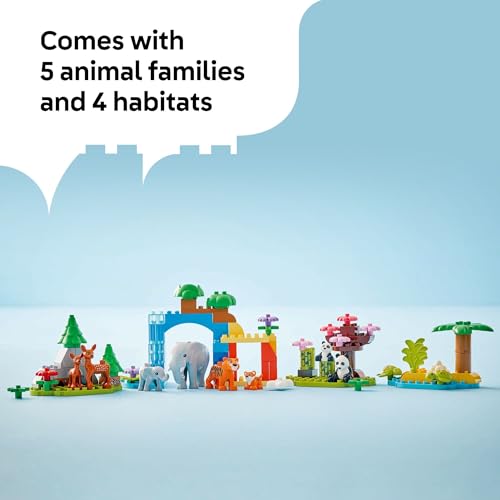 LEGO DUPLO Town 3 in 1 Wild Animal Families Building Toy Playset with 10 Figures - image 4