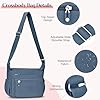 JUYANO Umhängetasche Damen Mittelgroß, Nylon Wasserdicht Handtasche Damen mit mehreren Taschen Leichte Crossbody Bag Damen Verstellbarer Breitem Freizeit für Einkaufen Reisen Schule #5