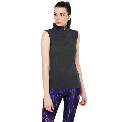 Image of Ap'pulse Women's Sleeveless 1 /4 Zip Hineck Tshirt(Pack of 2)