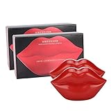 2 cajas de mascarillas labiales de cristal de colágeno, extracto hidratante mascarilla labial reparadora mascarilla labial...