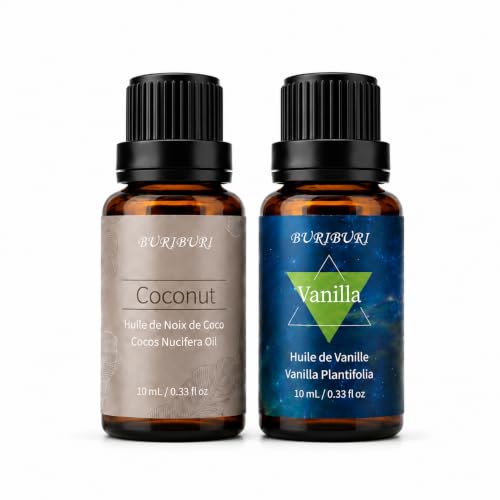 Image of BURIBURI Coconut Vanilla Essential Oil Set for Wax Melts 10ML