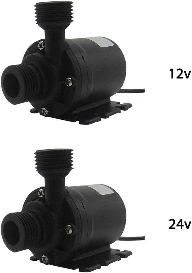 Water Pumps, Parts & Accessories Submersible Water Pump Ultra Quiet 800L/H 5M DC 12V 24V Home Portable Brushless Motor Cooling System Mini Circulating Water Pump(12V)
