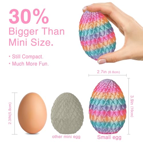 Small Dragon Eggs with Dragon Inside, 3D Printed Surprise Funny Gifts for Kids, Articulated Dragon Fidget Toys for Adults, Executive Desk Toys Office Room Décor (Pastel Rainbow)