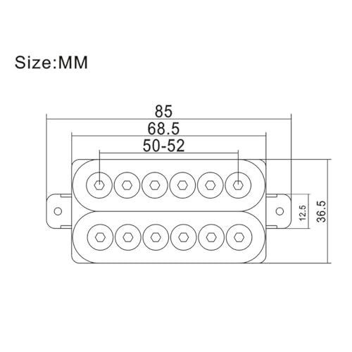 SHENGSUI Adjustable Metal Double Coil Electric Guitar Pickups Humbucker Punk Neck/Bridge Pickup with Electric Guitar Pickup Purple