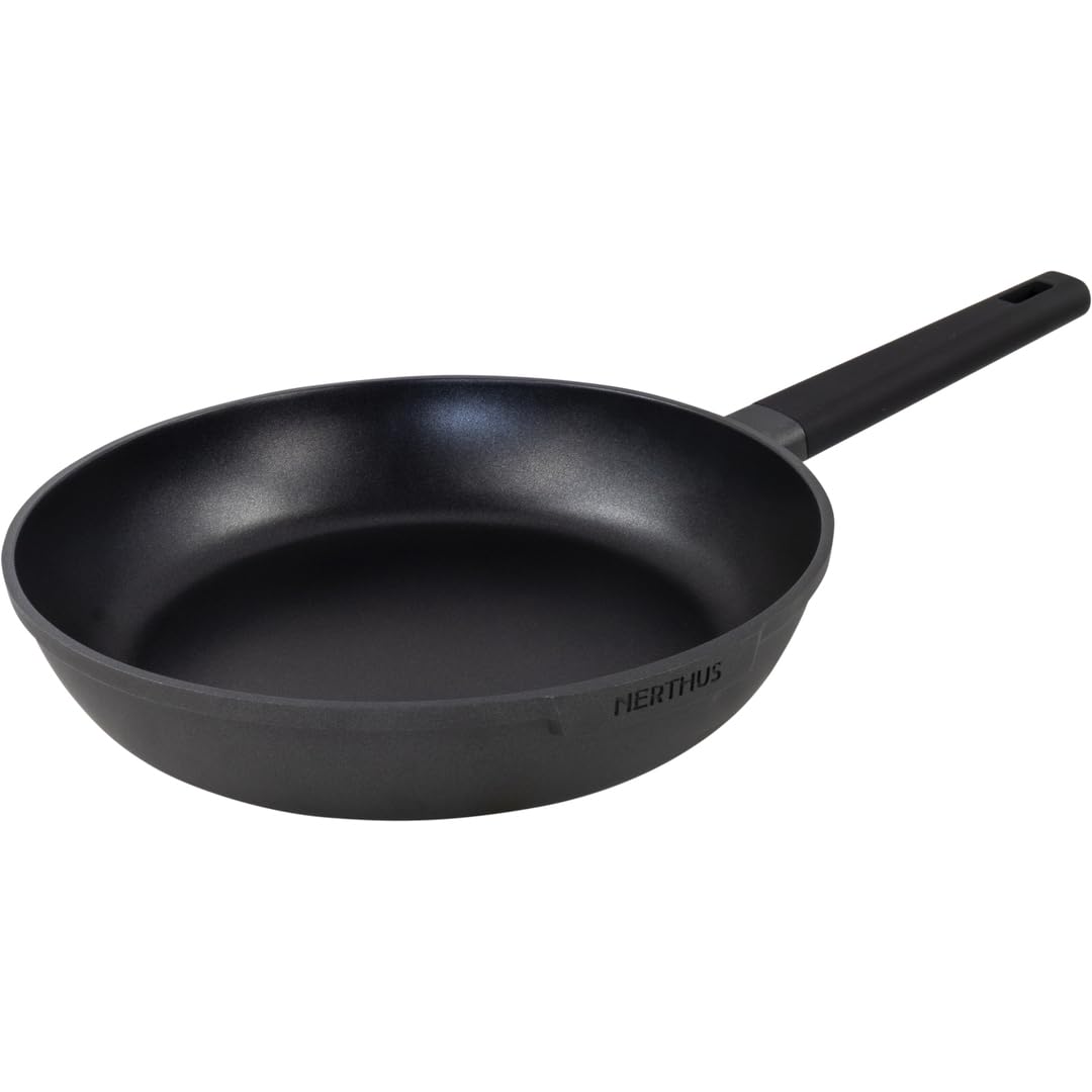NERTHUS FIH 1565 - Cast Iron Aluminium Pan with Quantanium Non-Stick Coating - Suitable for Induction, Gas and Glass Ceramic - Ergonomic Heat Resistant Handle