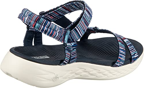 Skechers Women's ON-The-GO 600-140013 Sport Sandal, Navy/Multi, 8 Medium US