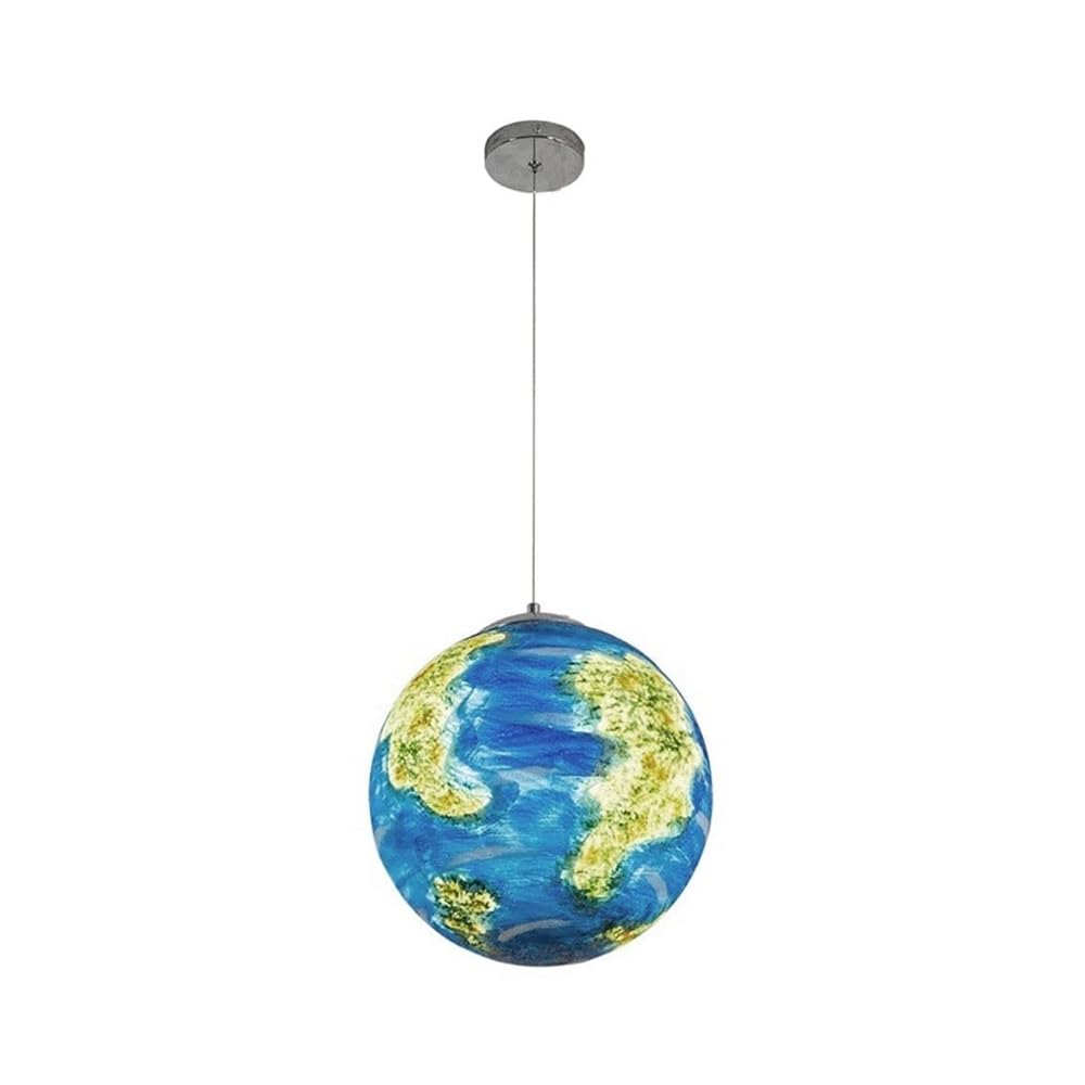 CZYLJLK Nordic Creative Resin Ceiling Pendant Light Universe Earth Sun Moon Venus Jupiter Uranus Mars Saturn E27 Lampshade Suspension Wire Lights for Cosmic Ambiance (Size : Ear