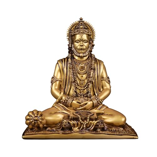 Artarium Meditating Hanuman Murti for Home Decor and Temple, Bajr...