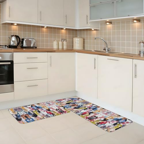 Lot de 2 tapis de cuisine antidérapants imperméables EdWal bureau