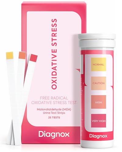 Oxidative Stress Test At Home Urine MDA Test Strip | Free Radical & Antioxidant Marker | Wellness Longevity & Vitality Test | Fast Results in 3 Mins | 25 Self Tests