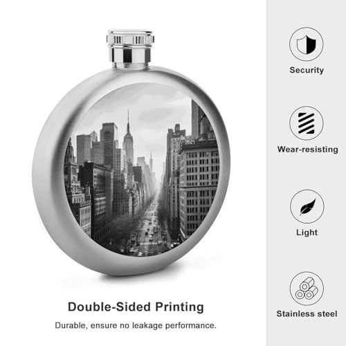 Flasque New York pour liqueur, le cadeau idéal en acier inoxydable - 4