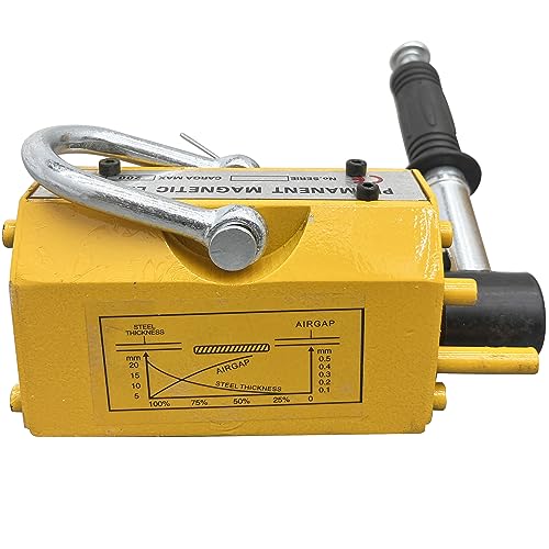 HQHAOTWU Magnetic Lifter Lift Magnets 440lb Lifting Capacity Permanent Lifting Magnets with Release Steel Magnetic Lifter Lifting Steel Sheet and Other Magnetic Material