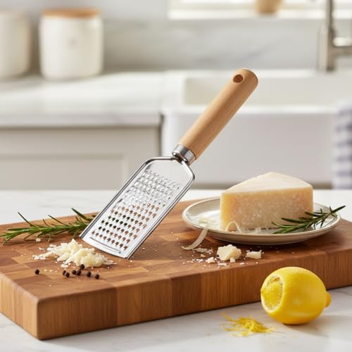 Rallador de Queso de Acero con Mango de Madera Ergónomico miniatura 3