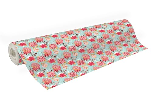 Rouleau de papier cadeau Clairefontaine Excellia floral 50x0,70m
