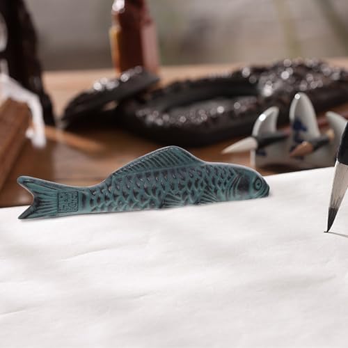 TOYZFRIENDY Presse-papier Décoratif Maintient le Papier à Plat en Fonte de Carpe pour Calligraphie et Dessin Sumi Bureau ou Foires – vue 3