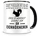 Samunshi® Tasse Eichhörnchen Deko mit Spruch Geschenke Geburtstag Kaffeebecher Kaffeetasse Becher H:95mm/D:82mm schwarz