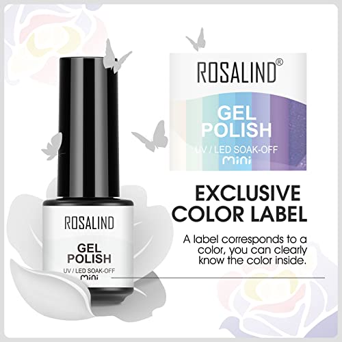 ROSALIND UV Nagellack Set Rot Gel Nagellack,8 Farben Shellac Weiß UV LED Lampe Gel Farben Für Nägel Gel Nail Polish Set – Bild 4