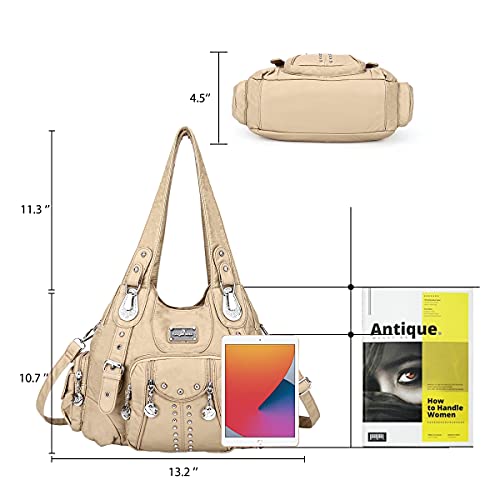 Image of Angel Kiss Purses for Women Soft PU Leather Large Hobo Bags for Women Shoulder Bag | Soft