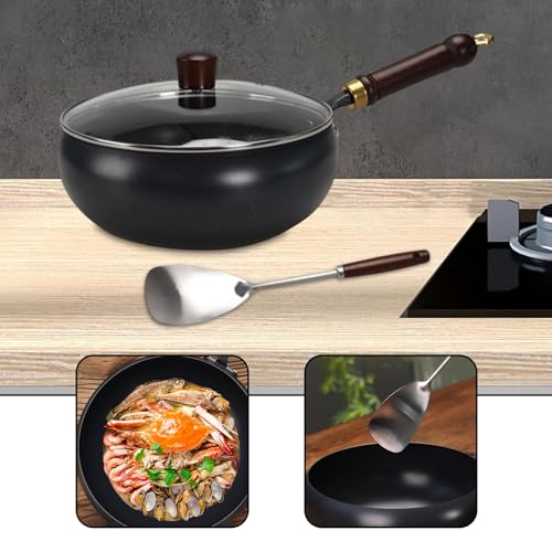 Wok de Hierro con Tapa y Espátula, 24 cm miniatura 5