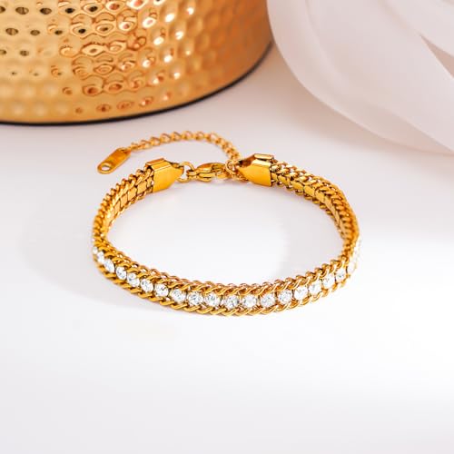 Image of Rubans Demi Fine Stainless Steel Bracelet Waterproof Gift for Women & Girls