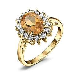 N-Yellow Gold Plated-citrine