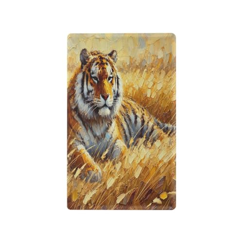 Tigers Golden Yellow Light Switch Cover Decorative Receptacle Outlet Wall Plate Guard Plastic Wall Outlet Cover for Farmhouse Home Decor Livingroom (Unused Outlet Cover)