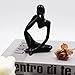 Thinker Statues and Sculptures, Resin Thinker Statue Ornaments, Abstract Style Sculptures, Housewarming Gifts, Housewarming Decorations, Living Room Dining Desk Decorations(Black Right, Small)