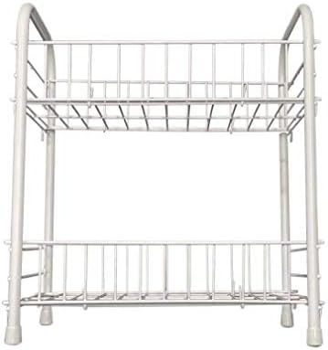 (Pack of 2)FRUIT VEGETABLE 2 TIER RACK STORAGE SHELF ORGANIZER STAND CART TROLLEY KITCHEN (White, 2 Tier) (White, 2 Tier (Pack of 2))