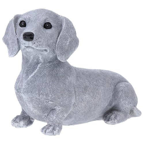 Angoily Standing Dachshund Figure, Sausage Dog Ornament, Resin Puppy Statue Dachshund Puppy