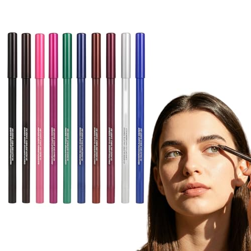 Set de 10 delineadores coloridos de gel glitter