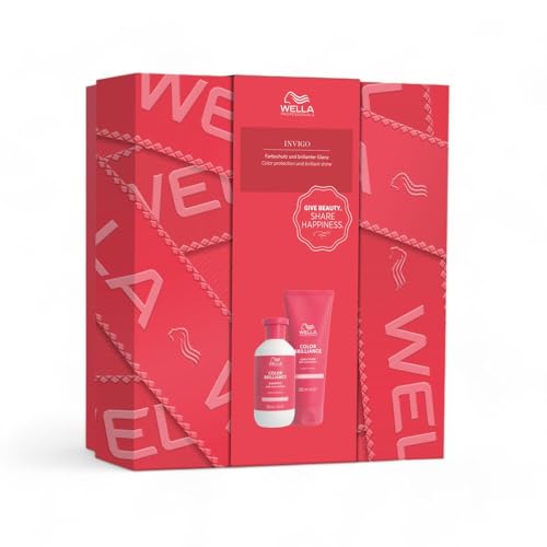 Wella Color Brilliance Coffret cadeau – Soin des cheveux colorés – Coffret cadeau avec shampooing et après-shampoing Wella (300 + 200 ml)