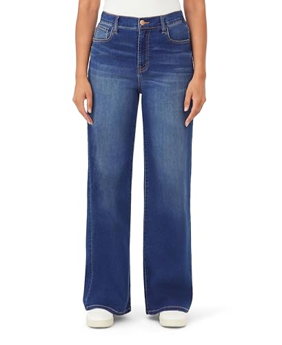 kensie Jeans for Women The Carla High-Rise Knit Denim Wide Leg 32