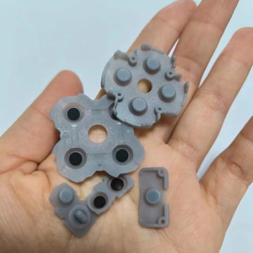 Image of 10 Sets Silicone Conductive Rubber Pads Replacement for Playstation 5 PS5 Controller Parts for BDM-010 DualSense 5 L1 R1 L2 R2 Adhesive Button Changing Keypad Repair Replacement Part Tool Kit(1.0)