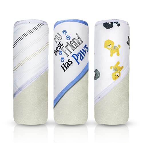 Image of MODERN BABY 3 Pack Hooded Baby Bath Towel Set for Newborns Infants & Toddlers, Boys & Girls Baby Hooded Towels